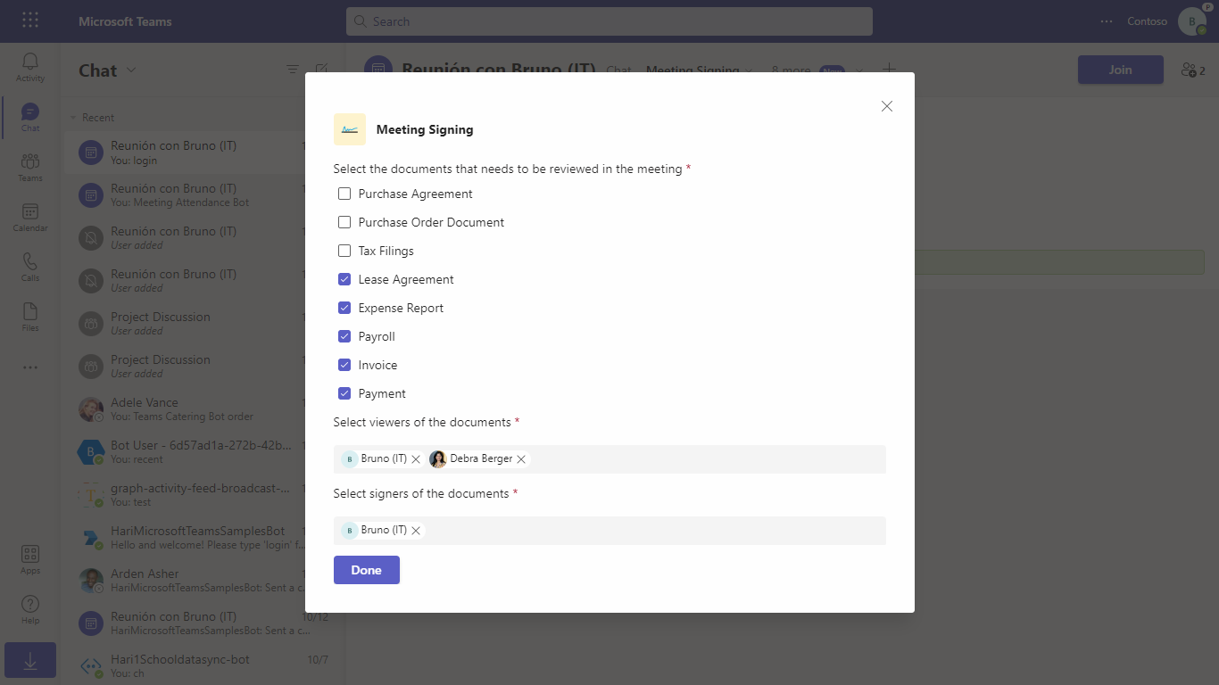 Create document dialog with multiple documents selected and multiple viewers
