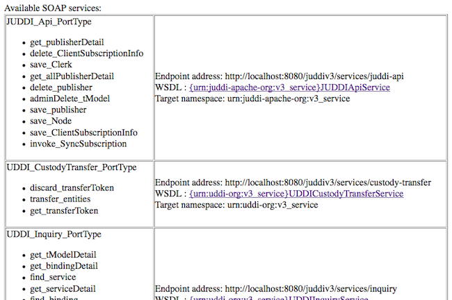 jUDDI Services