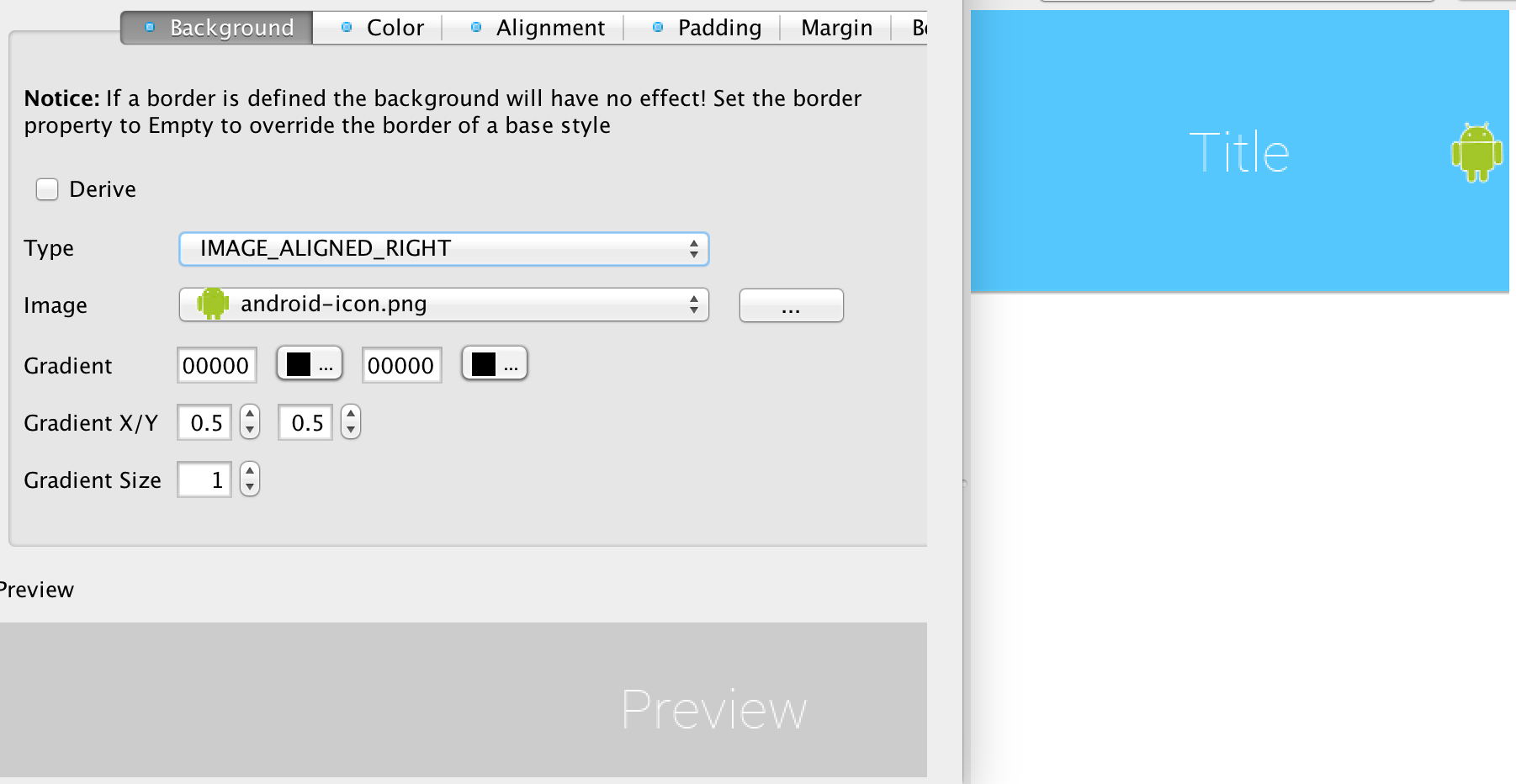 IMAGE_ALIGNED_RIGHT places the image centered at the right part of the component