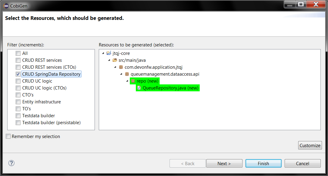 CobiGen CRUD Spring Data Repository