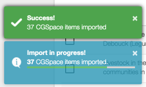 Import Status Notification