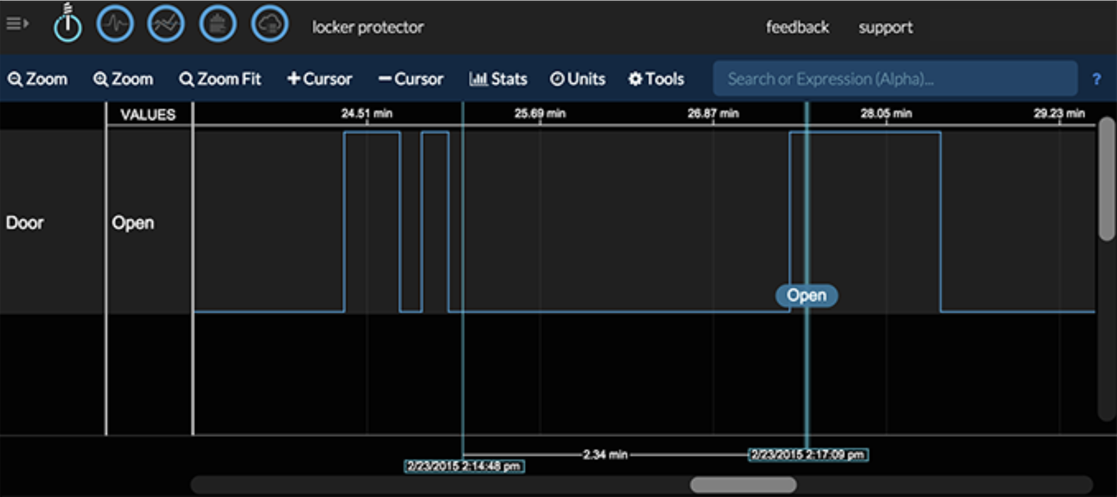 Locker Sensor in Waves