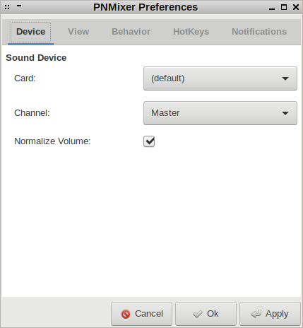 PNMixer Prefs Device