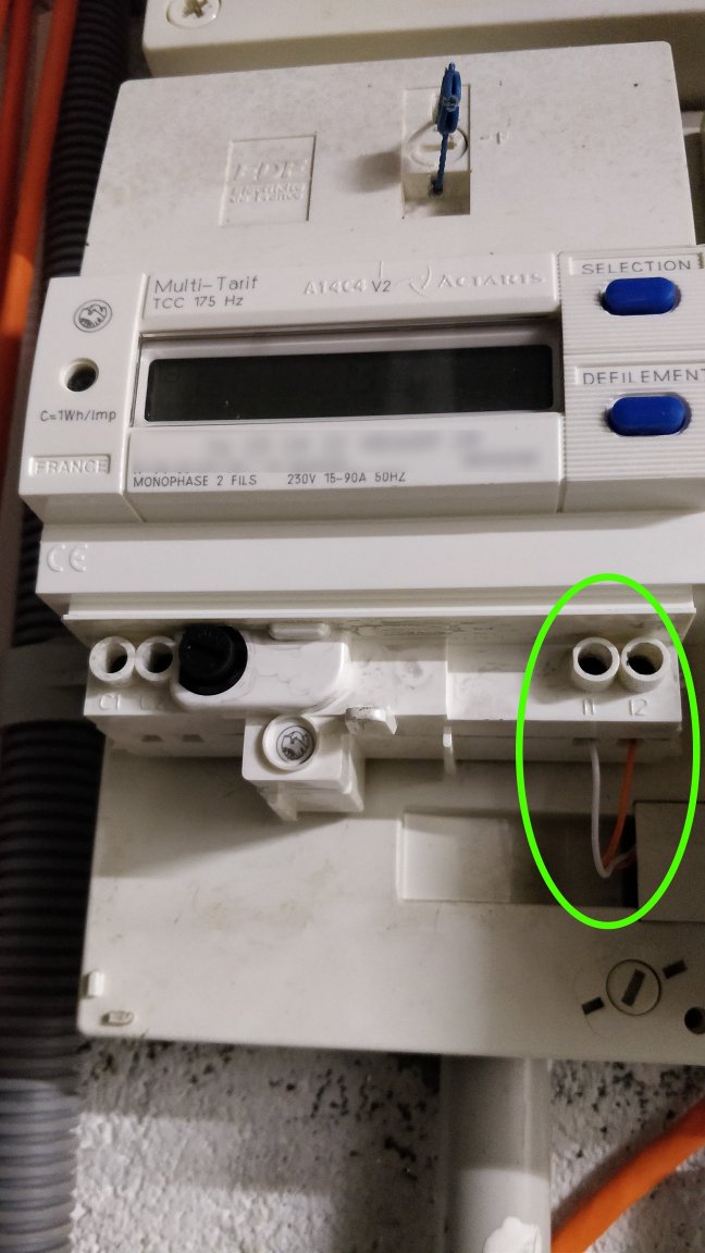 branchement module téléinfo sur compteur EDF