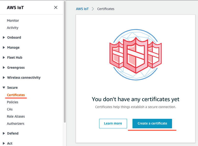 create a certificate